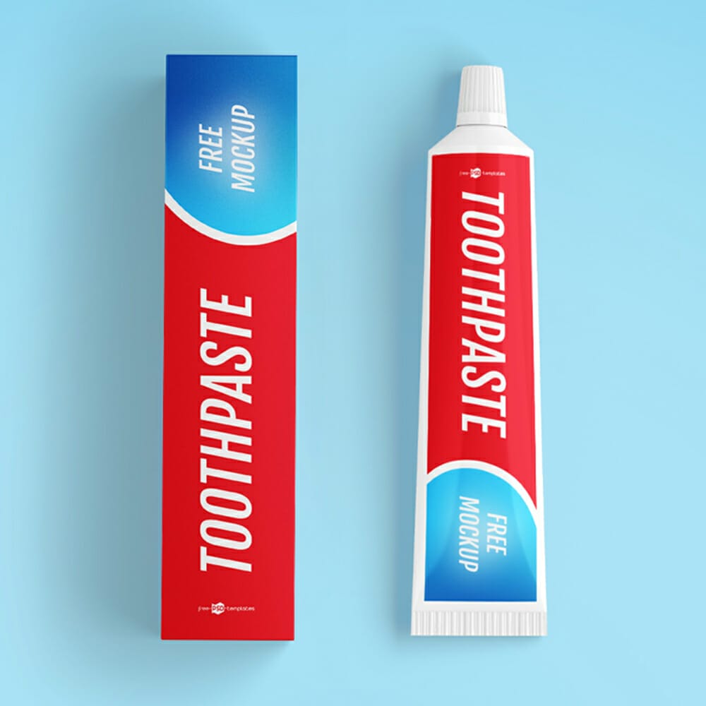 Free Toothpaste Mockup