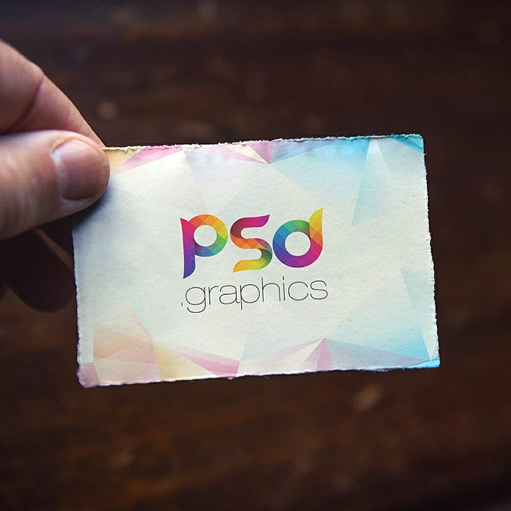 Holding Piece of Paper Mockup