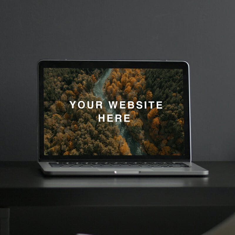 MacBook on Desk Mockup