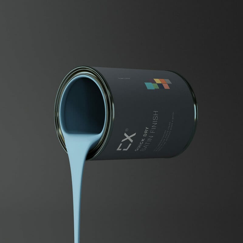 Pouring Paint Metal Bucket Mockup » CSS Author