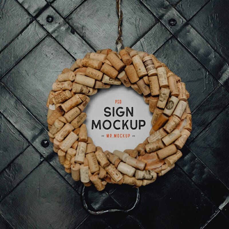 Restaurant Sign PSD Mockup