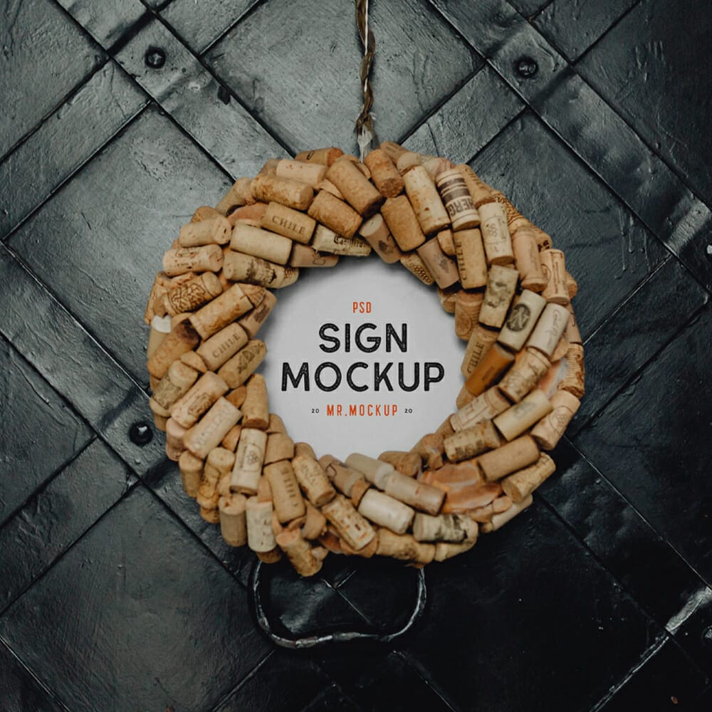Restaurant Sign PSD Mockup