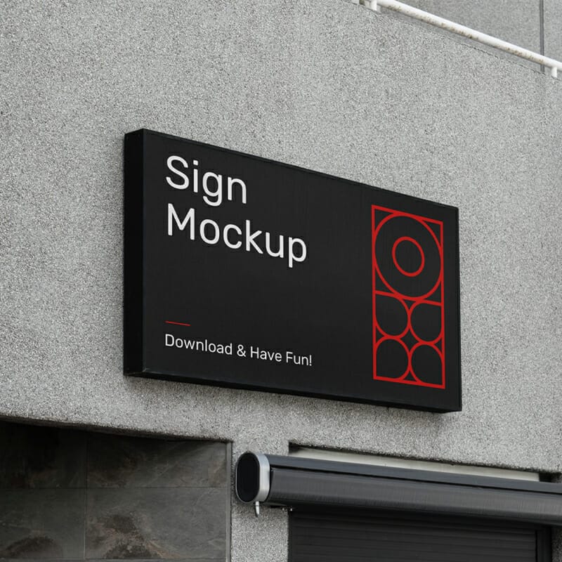 Sign on Building Mockup