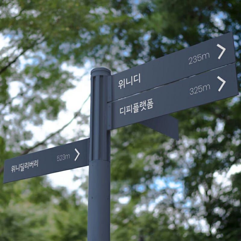Street Signage Mockup PSD