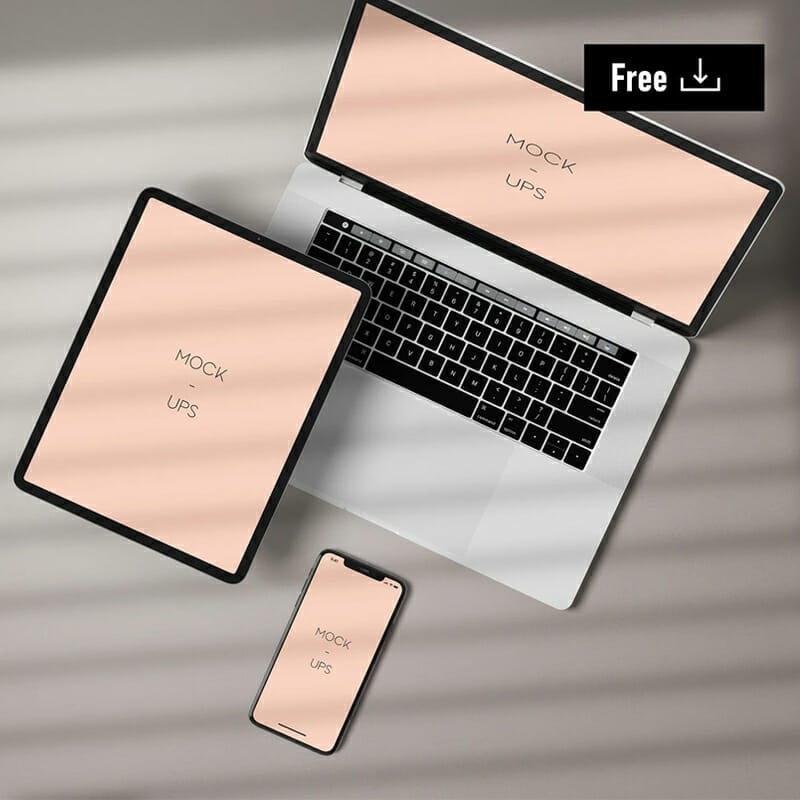 Top View Devices Mockup