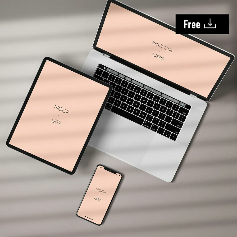 Top View Devices Mockup