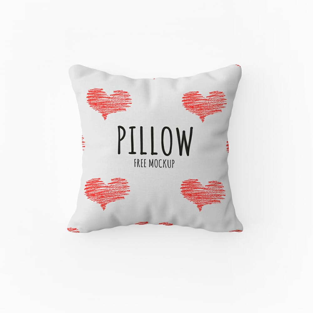 Top View Pillow Free Mockup