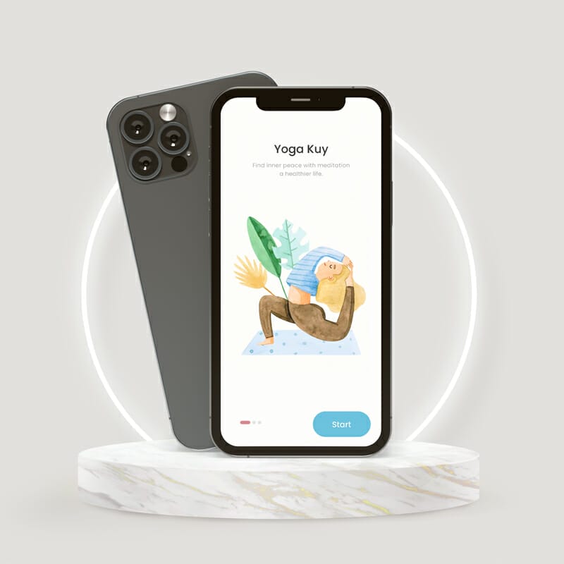 UI Showcase in iPhone 12 Free Mockup