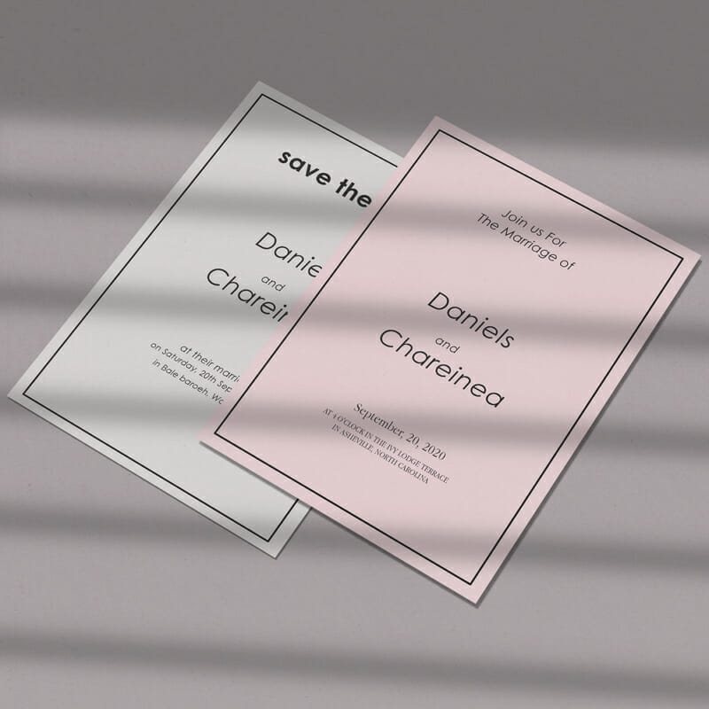 Wedding Invitation Suite Mockup