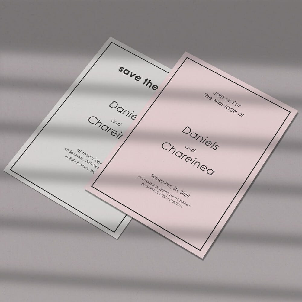 Wedding Invitation Suite Mockup