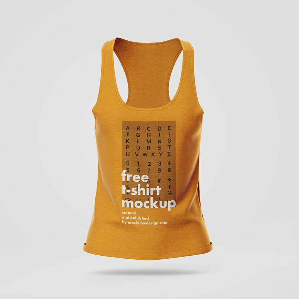 Womens Sleeveless T-shirt Mockup