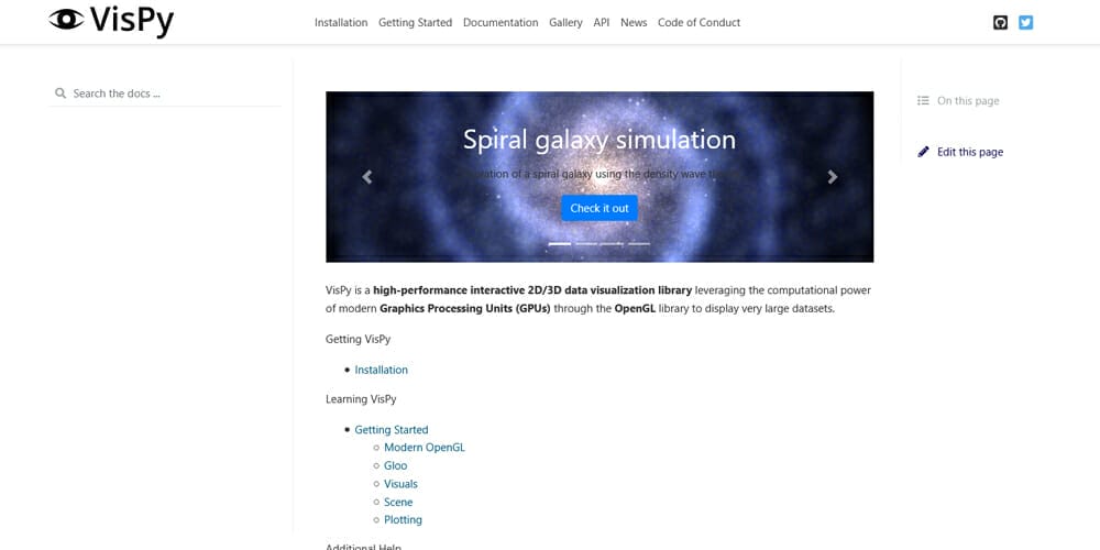 Python Libraries for Data Visualization 6 vispy