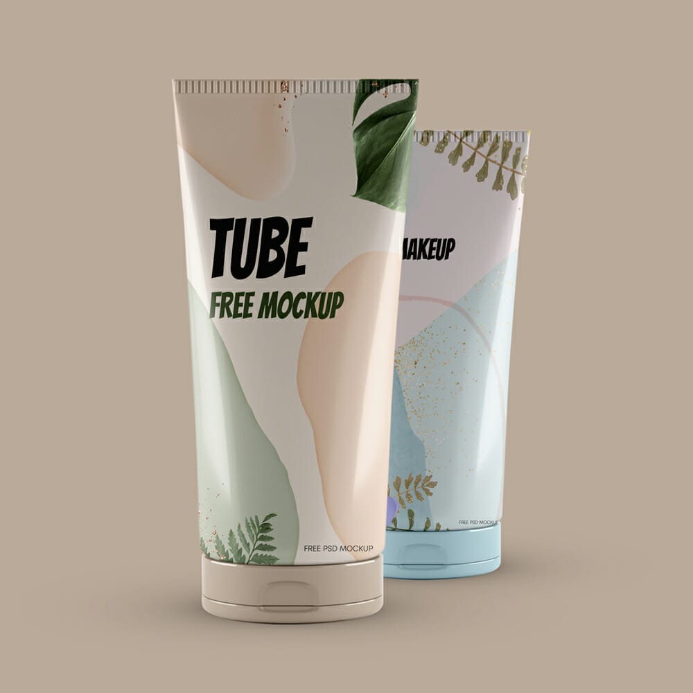 2 Cosmetic Tubes Free Mockup