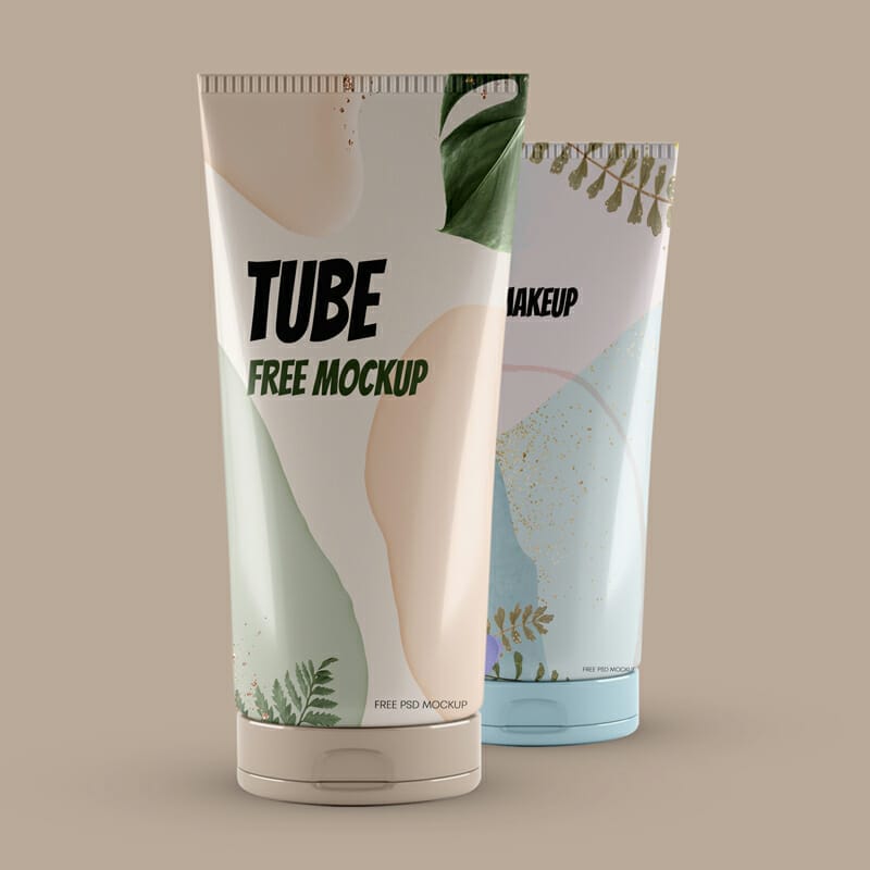 2 Cosmetic Tubes Free Mockup