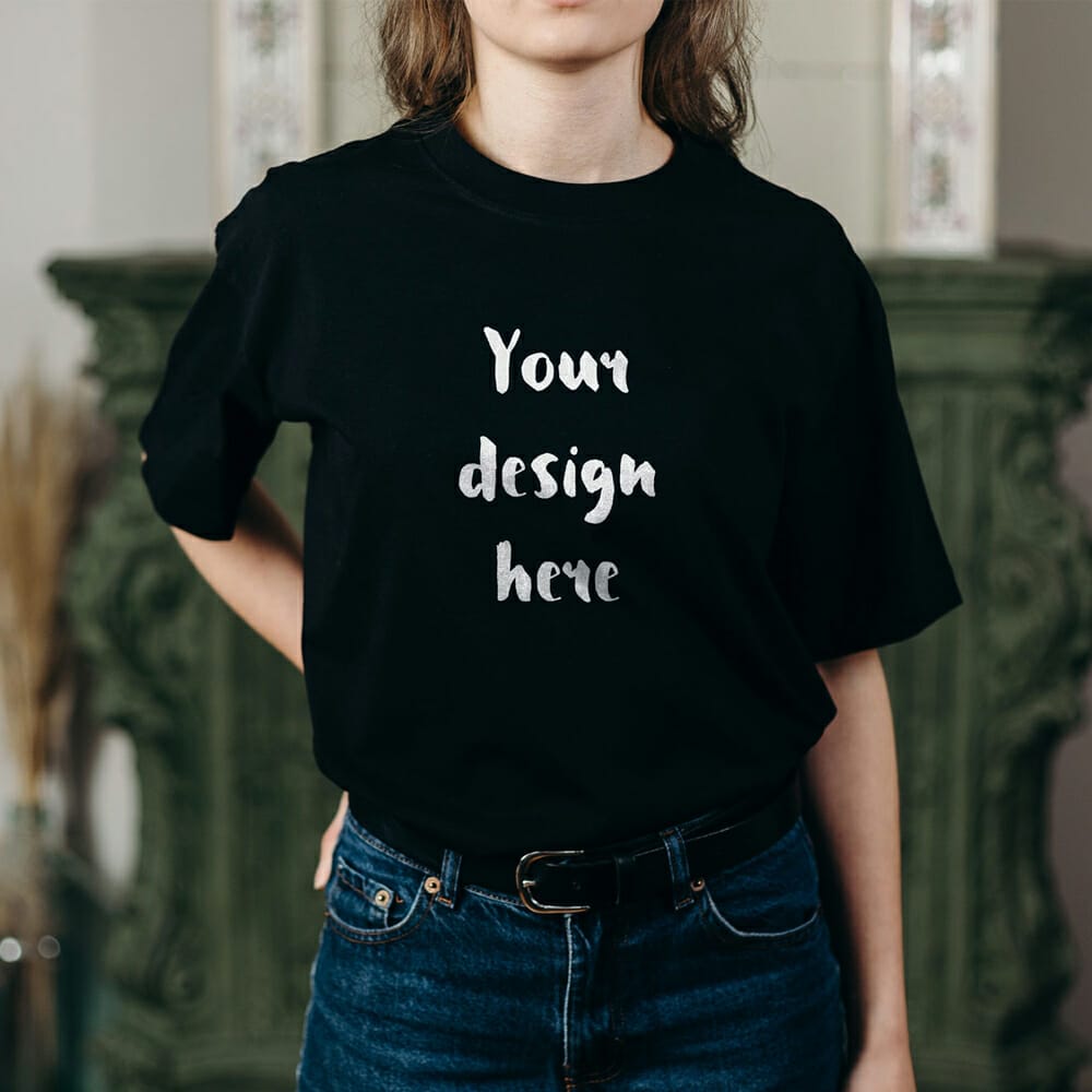 Black T-Shirt Mockup