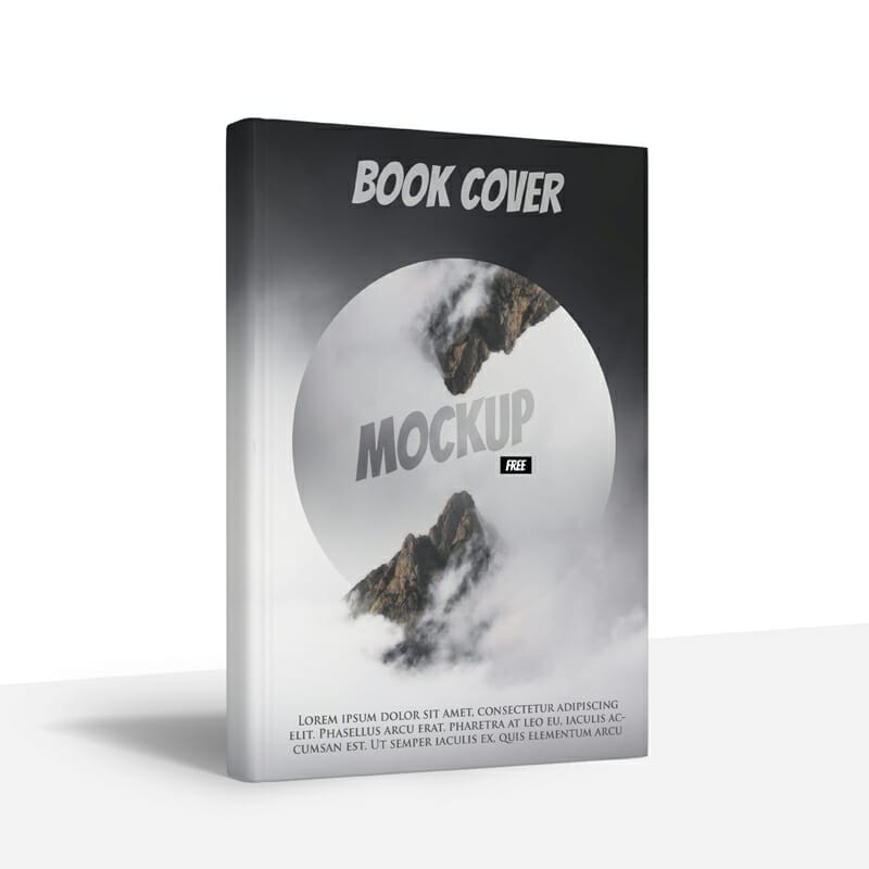 Book Cover Standing Free Mockup