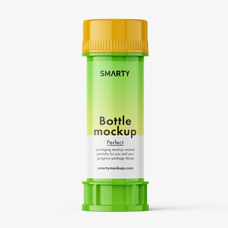 Bubble Soap Bottle Mockup