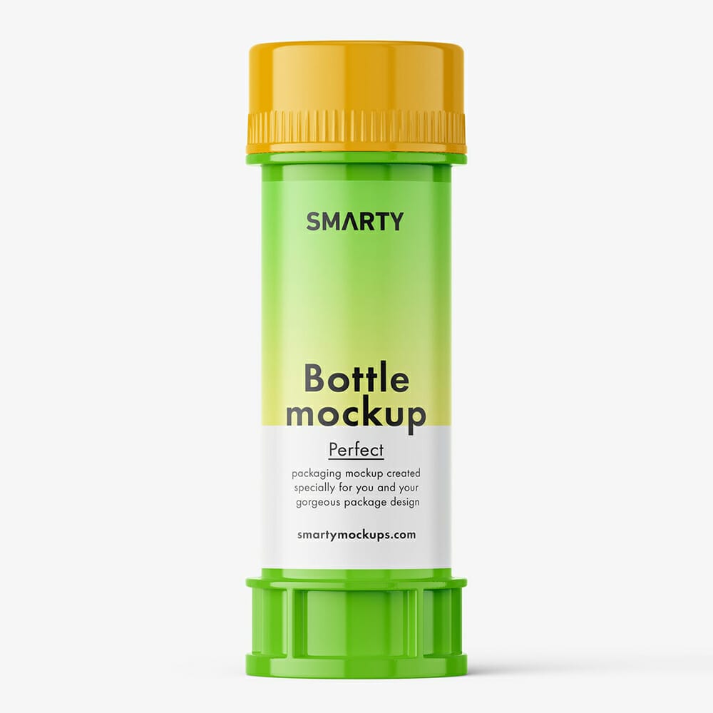 Bubble Soap Bottle Mockup