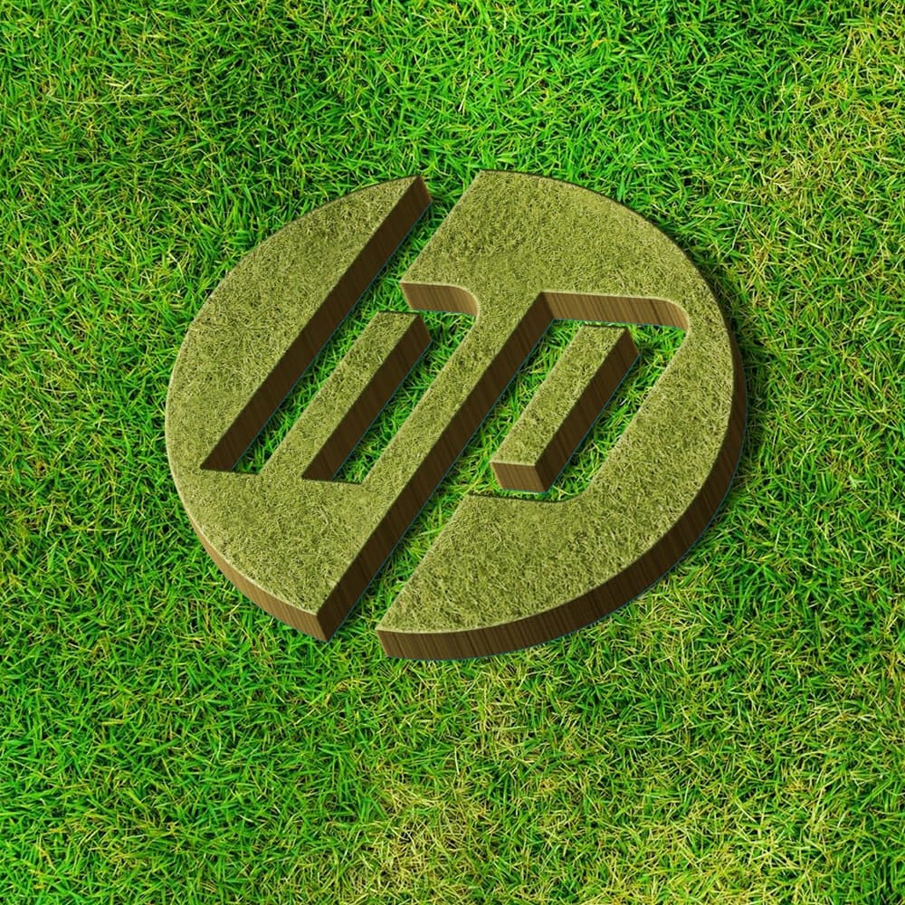 Free 3D Logo on the Grass Mockup