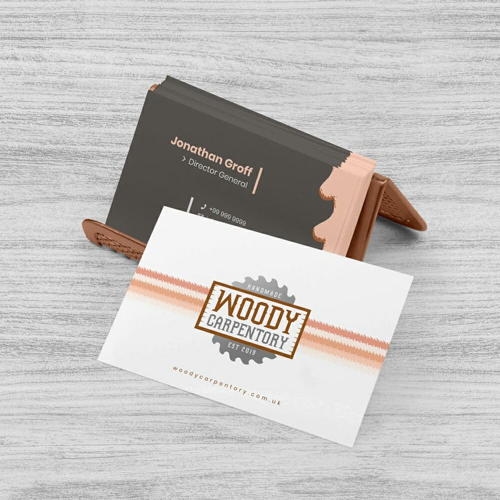 Free Business Card With Holder Mockup PSD