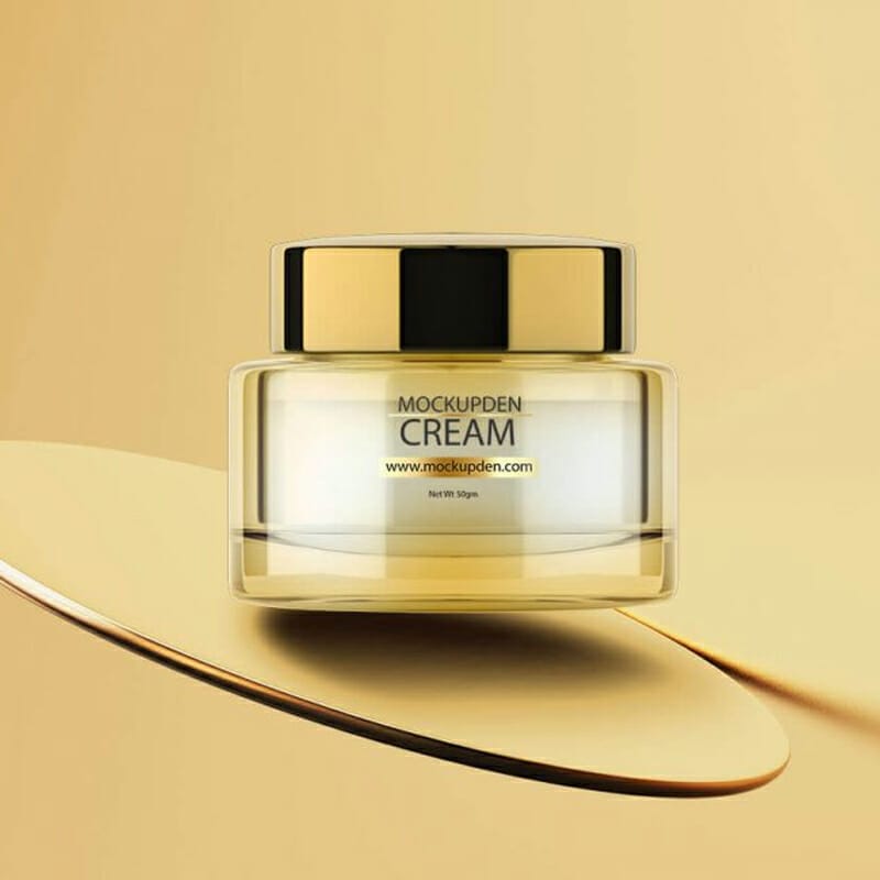 Free Cosmetic Cream Jar Mockup PSD Template