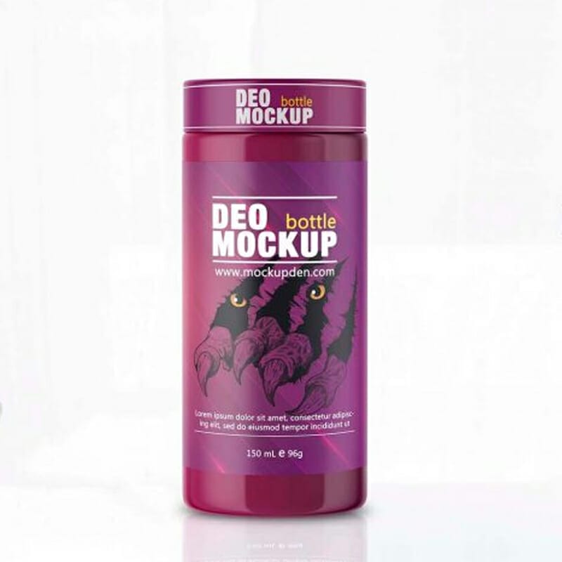 Free Deo Bottle Mockup PSD Template