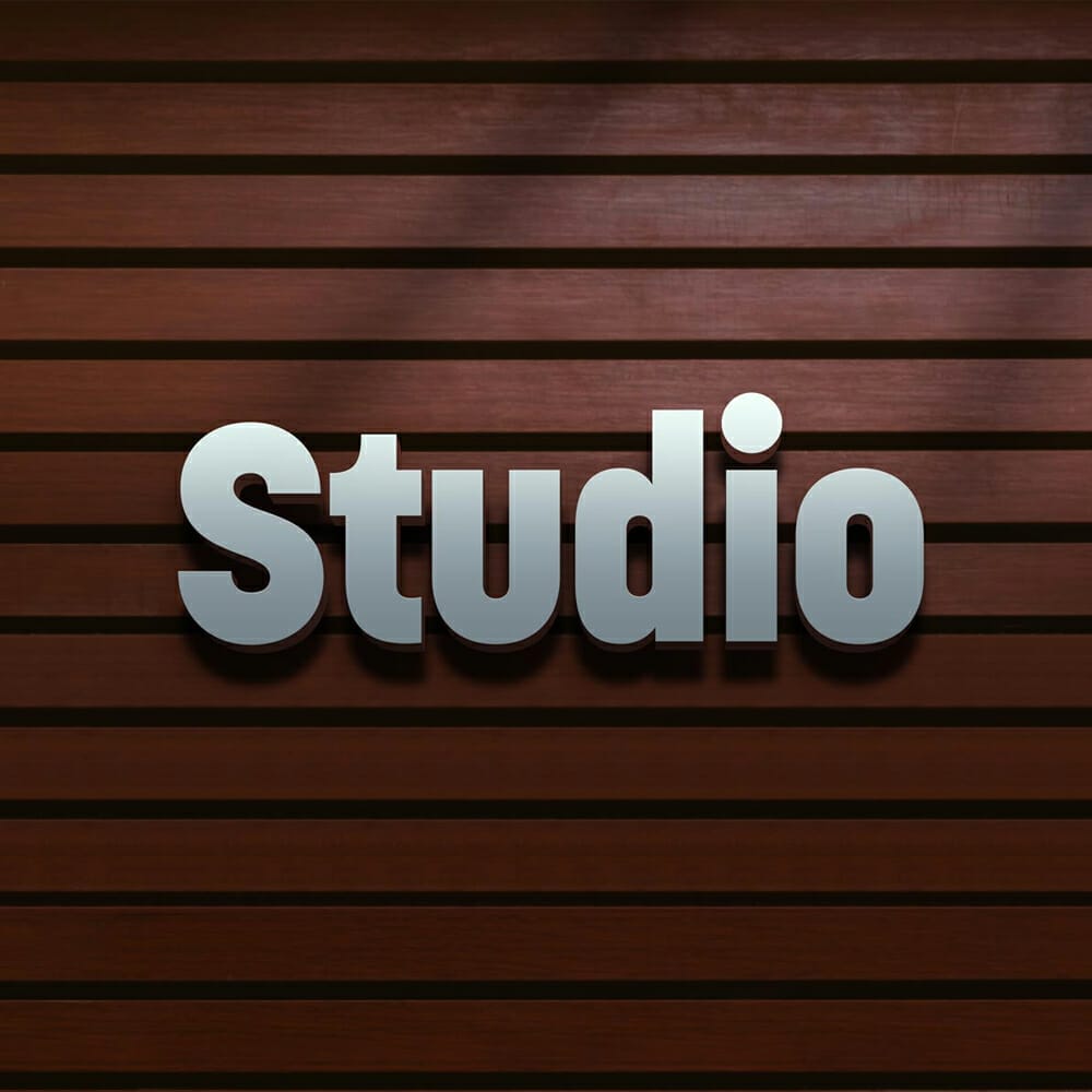 Free Design Studio Logo Mockup PSD