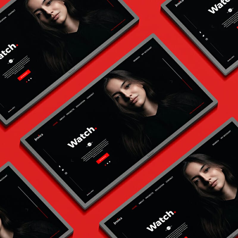 Free Devices Grid Branding Website Mockup