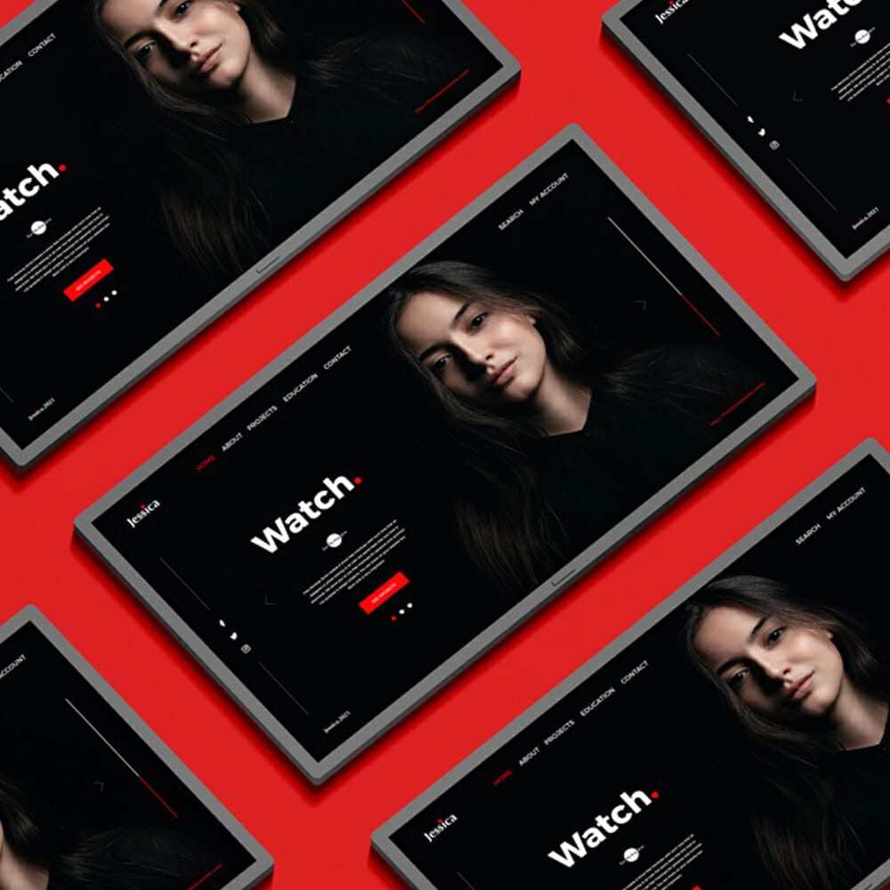 Free Devices Grid Branding Website Mockup