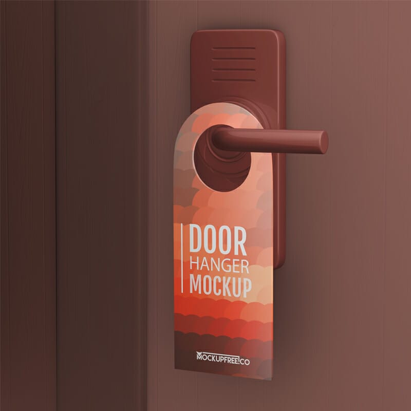 Free Door Hanger Mockup