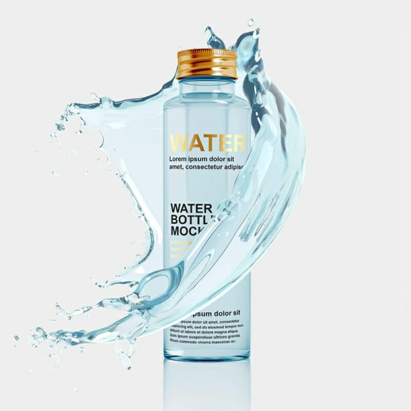 Free Editable Water Bottle Mockup PSD Template