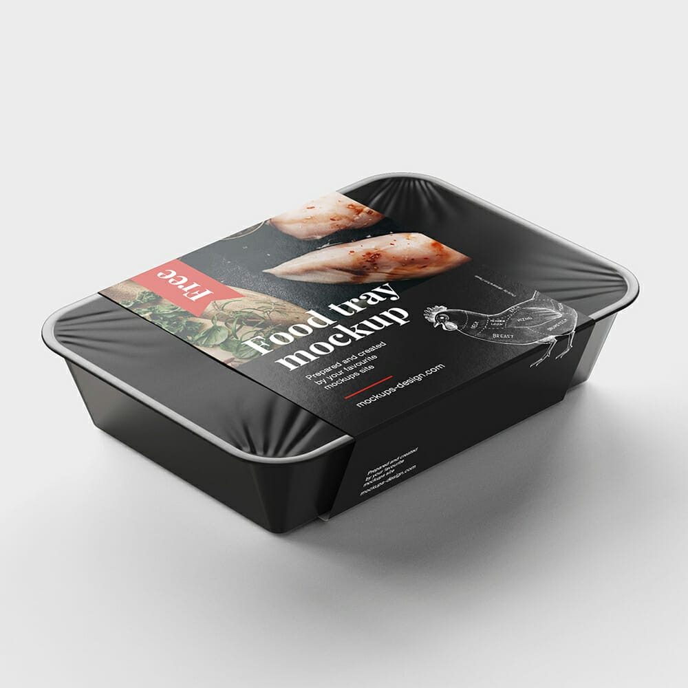 Free Food Tray Mockup