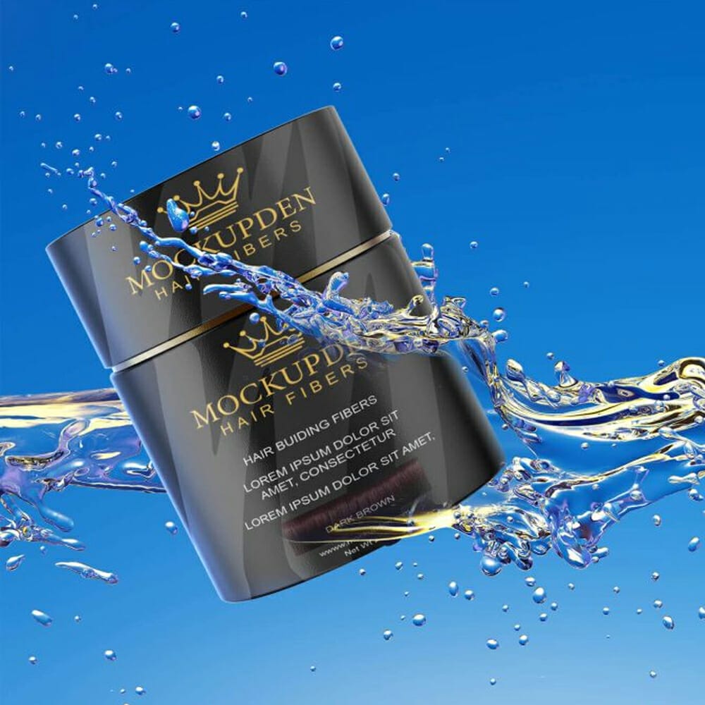 Free Hair Fibers Cosmetic Mockup Editable PSD Template