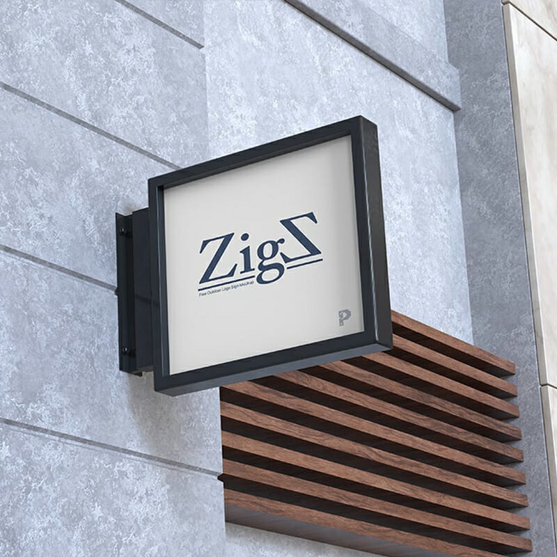 Free Hanging Outdoor Sign Mockup