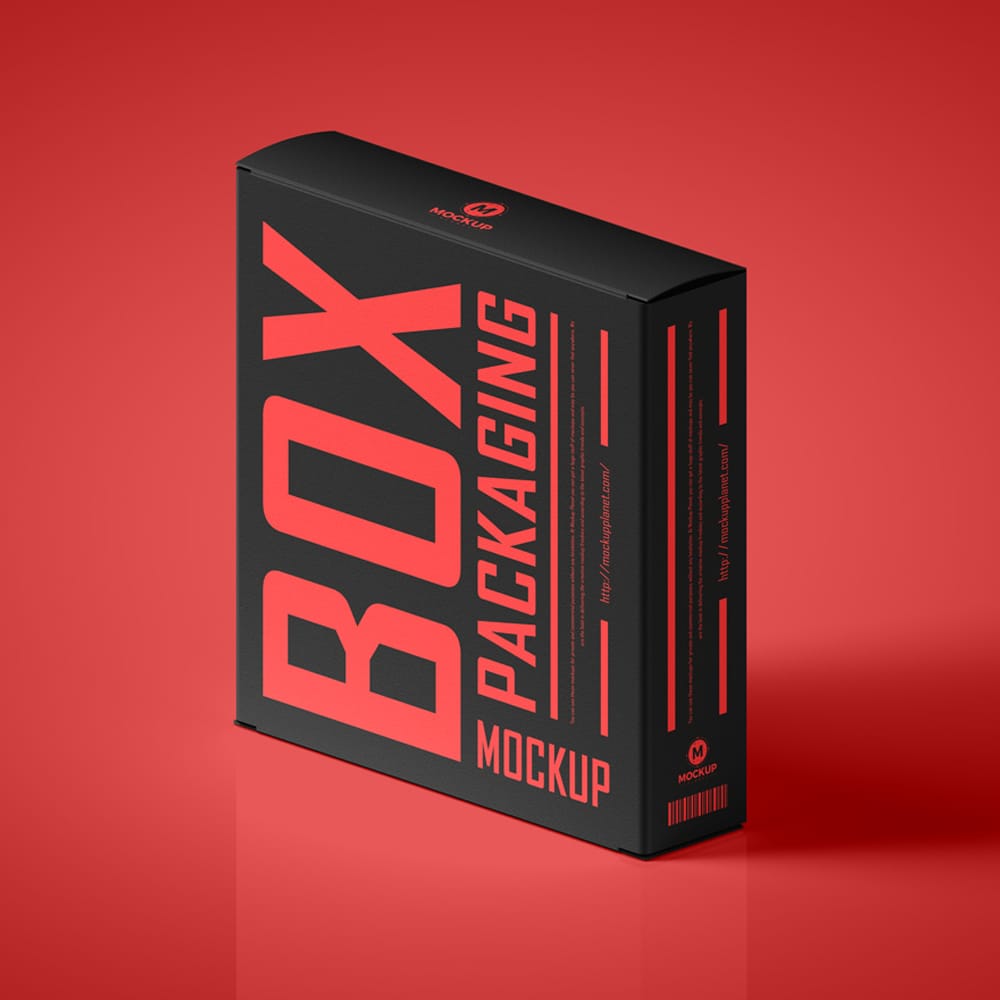 Free Modern Box Packaging Mockup Design