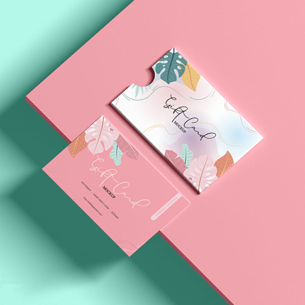 Free Modern Gift Card Mockup » CSS Author