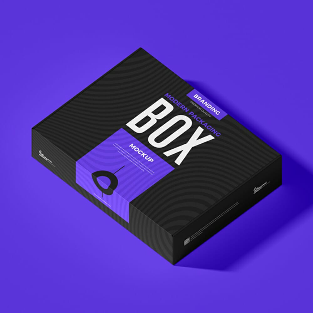 Free Modern Packaging Box Mockup