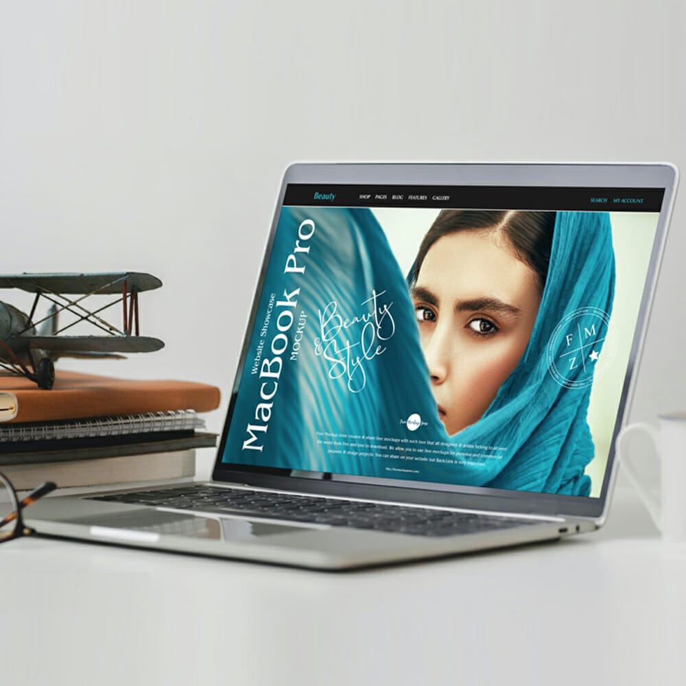 Free PSD Website Showcase MacBook Pro Mockup