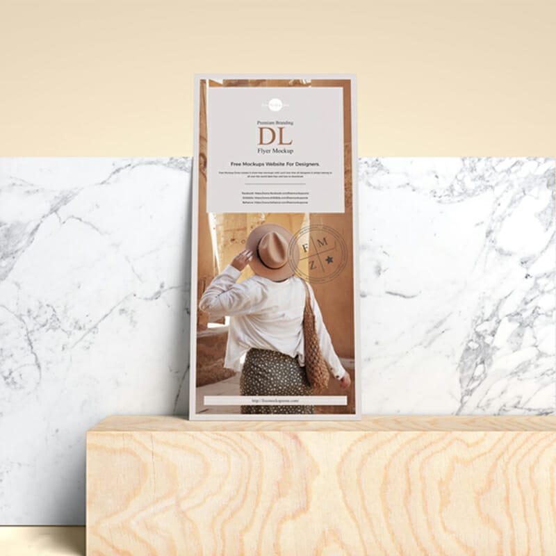 Free Premium Branding DL Flyer Mockup