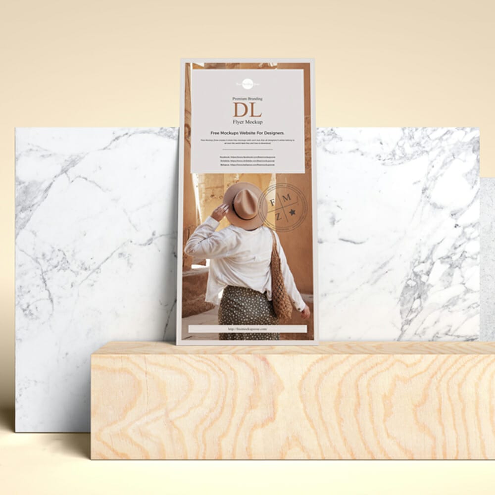 Free Premium Branding DL Flyer Mockup