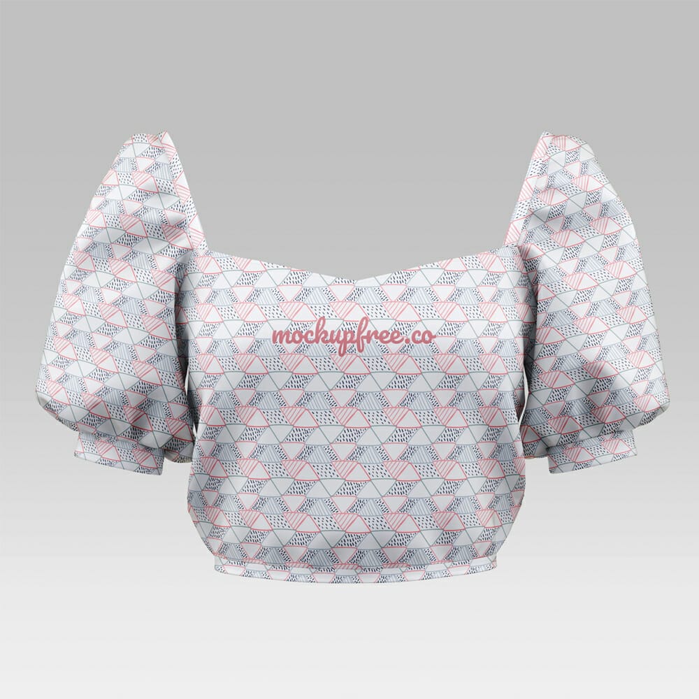 Free Puff Sleeve Top Mockup