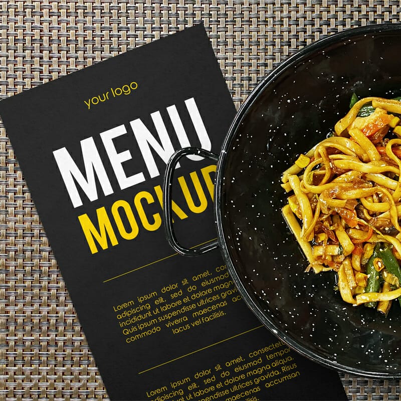 Free Restaurant Menu Concept Mockup