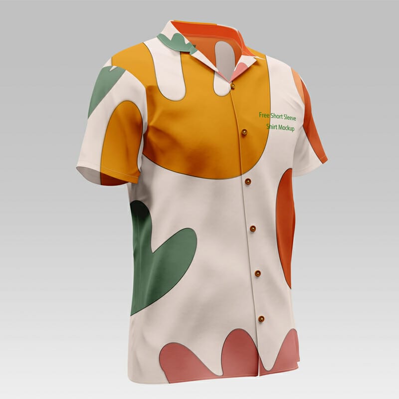 Free Short Sleeve Shirt Mockup