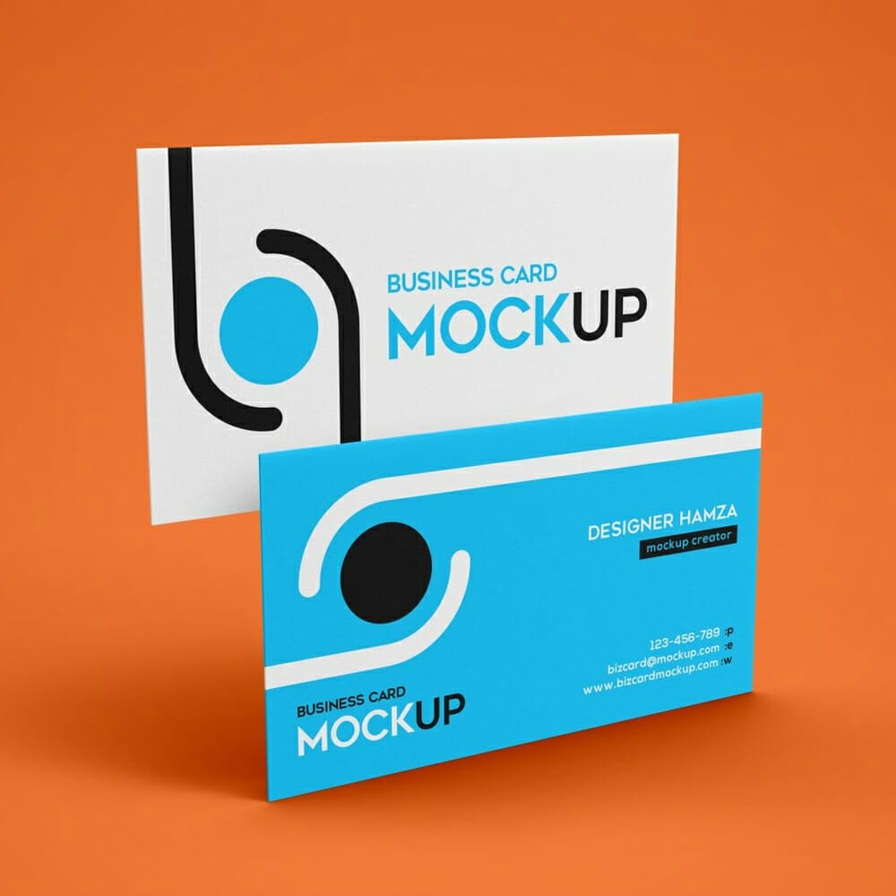 Free Simple Business Card Mockup
