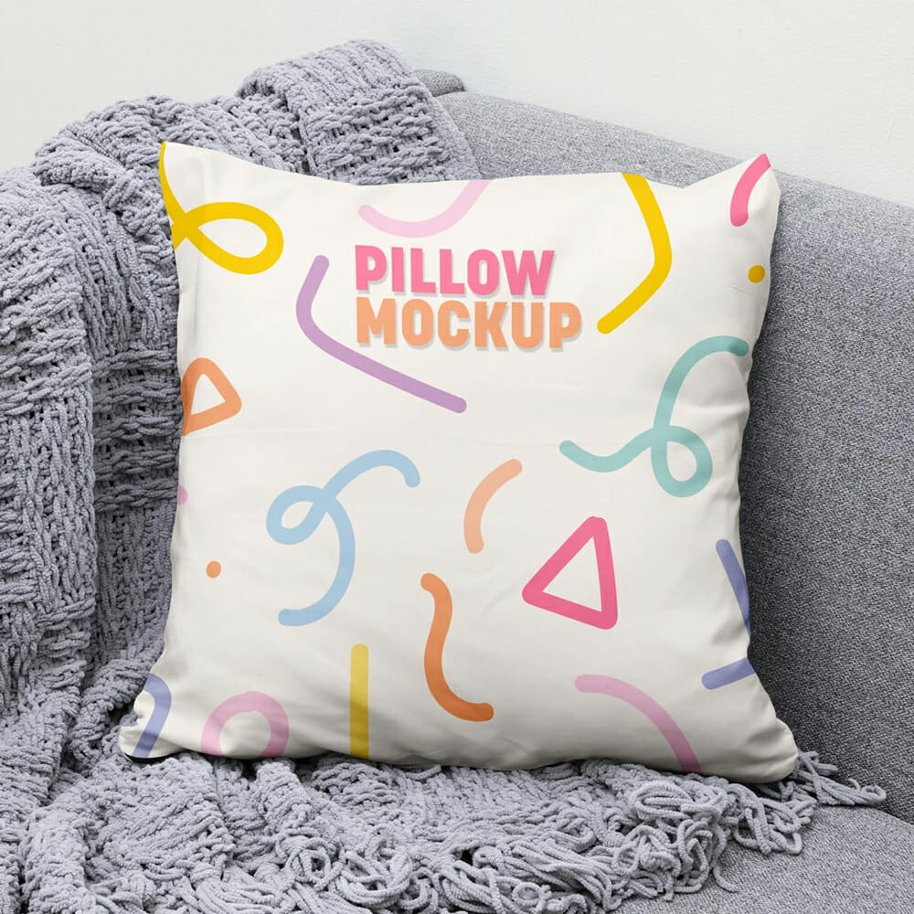 Free Sofa Cushion Mockup PSD