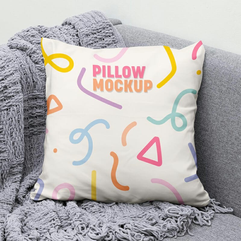 Free Sofa Cushion Mockup PSD