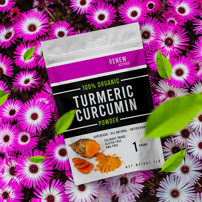 Free Standing Pouch On Flowers Mockup PSD