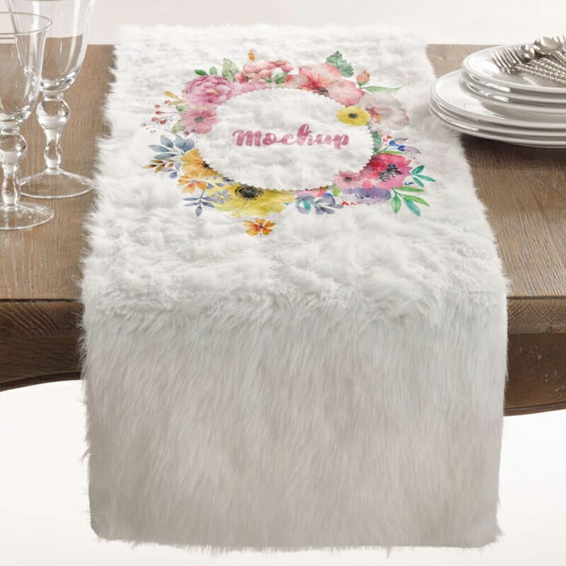 Free Table Runner Mockup PSD Template