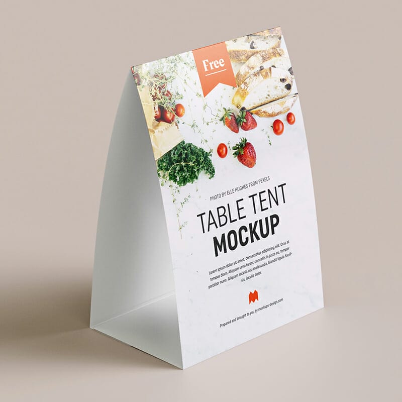 Free Table Tent Mockup