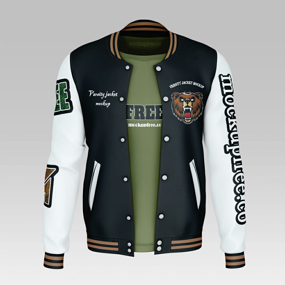 Free varsity jacket on sale mockup